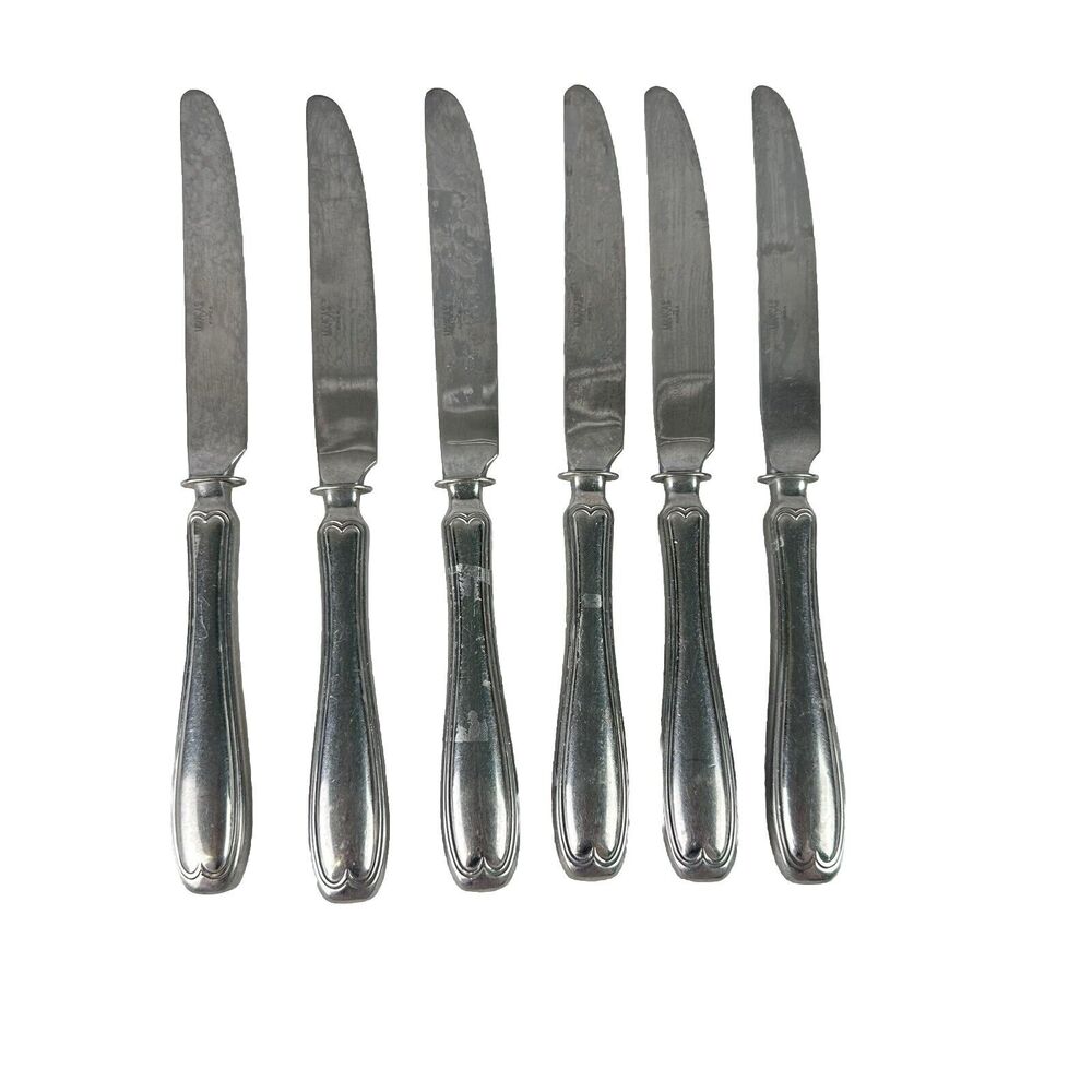 Set Of‎ 6- Mikasa Korea Stainless Flatware DINNER Butter KNIVES